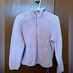 Old Navy S dusty pink Sherpa hoodie sweatshirt